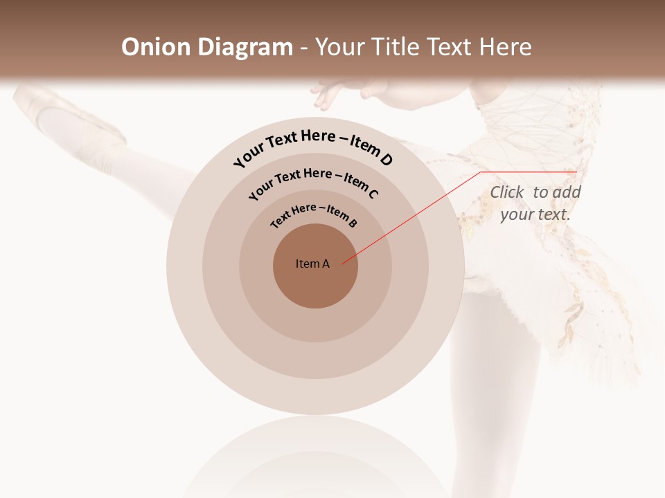 A Ballerina In A White Dress Is Posing For The Camera PowerPoint Template