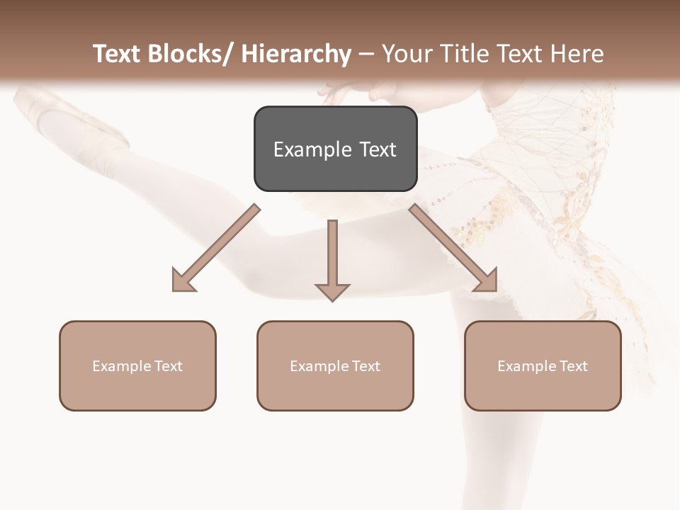 A Ballerina In A White Dress Is Posing For The Camera PowerPoint Template