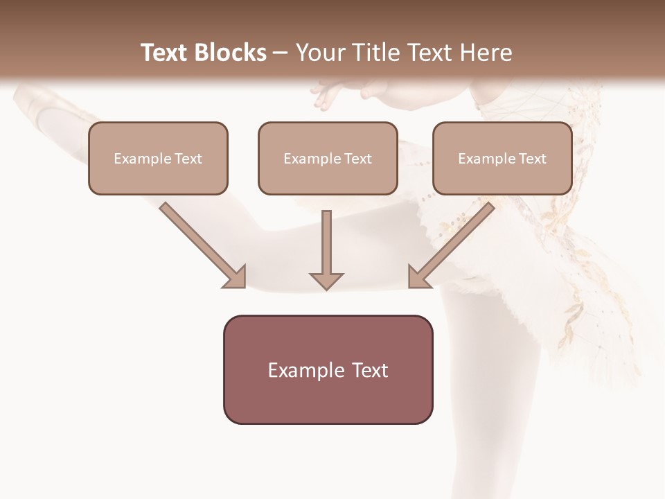 A Ballerina In A White Dress Is Posing For The Camera PowerPoint Template