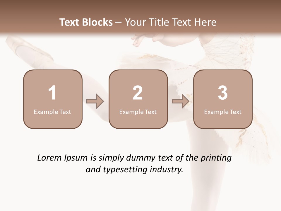 A Ballerina In A White Dress Is Posing For The Camera PowerPoint Template