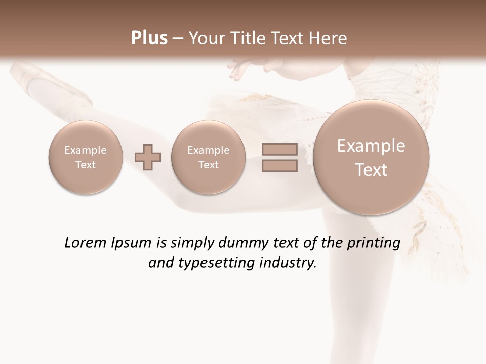A Ballerina In A White Dress Is Posing For The Camera PowerPoint Template
