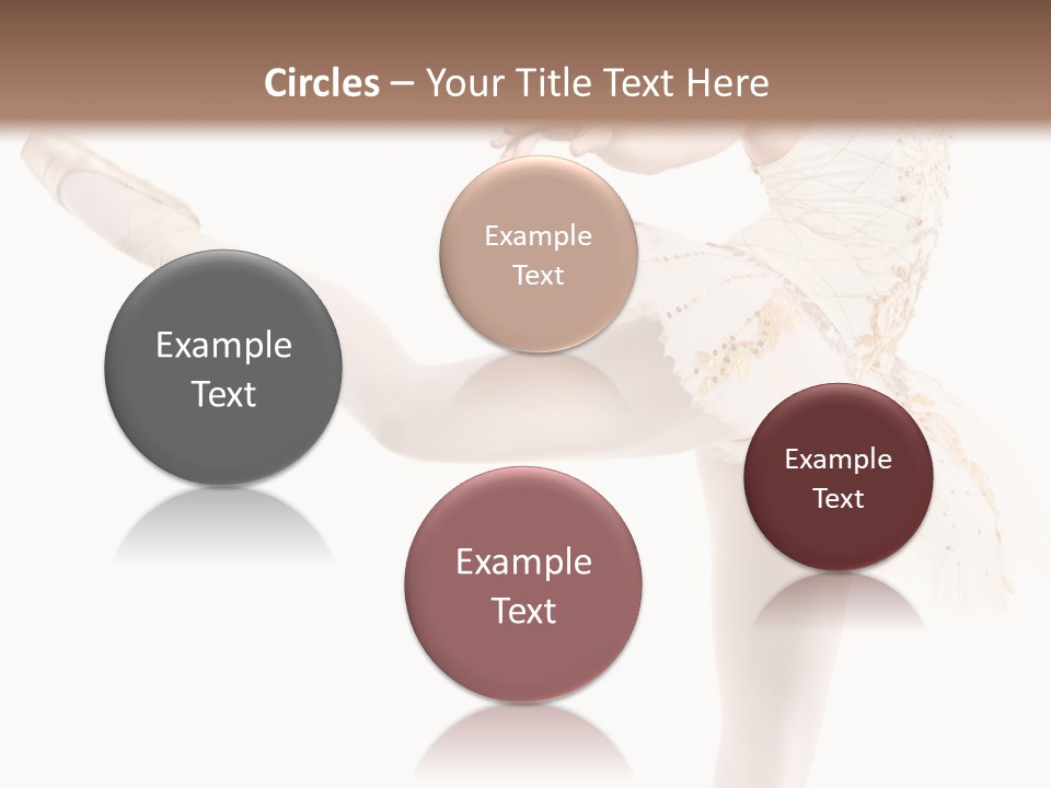 A Ballerina In A White Dress Is Posing For The Camera PowerPoint Template