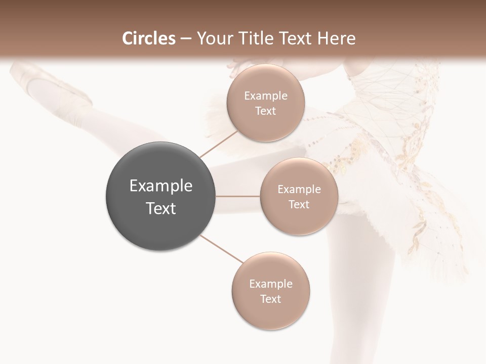 A Ballerina In A White Dress Is Posing For The Camera PowerPoint Template