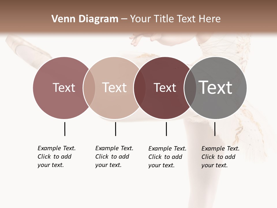 A Ballerina In A White Dress Is Posing For The Camera PowerPoint Template