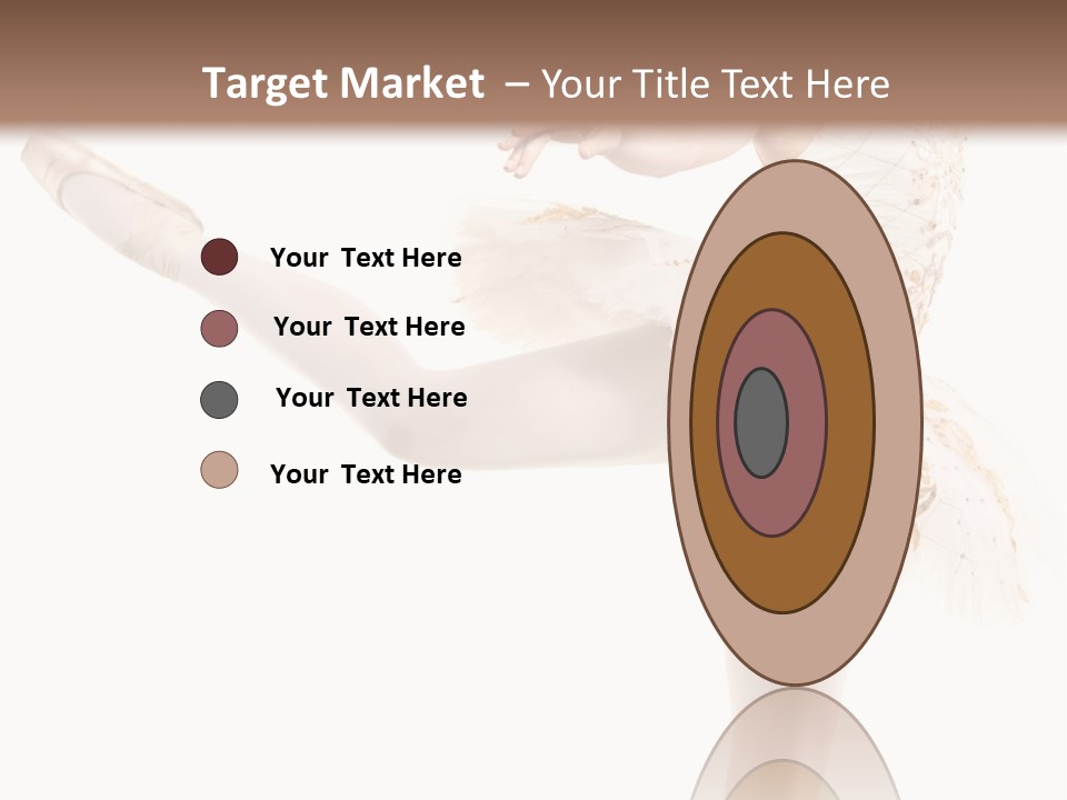 A Ballerina In A White Dress Is Posing For The Camera PowerPoint Template