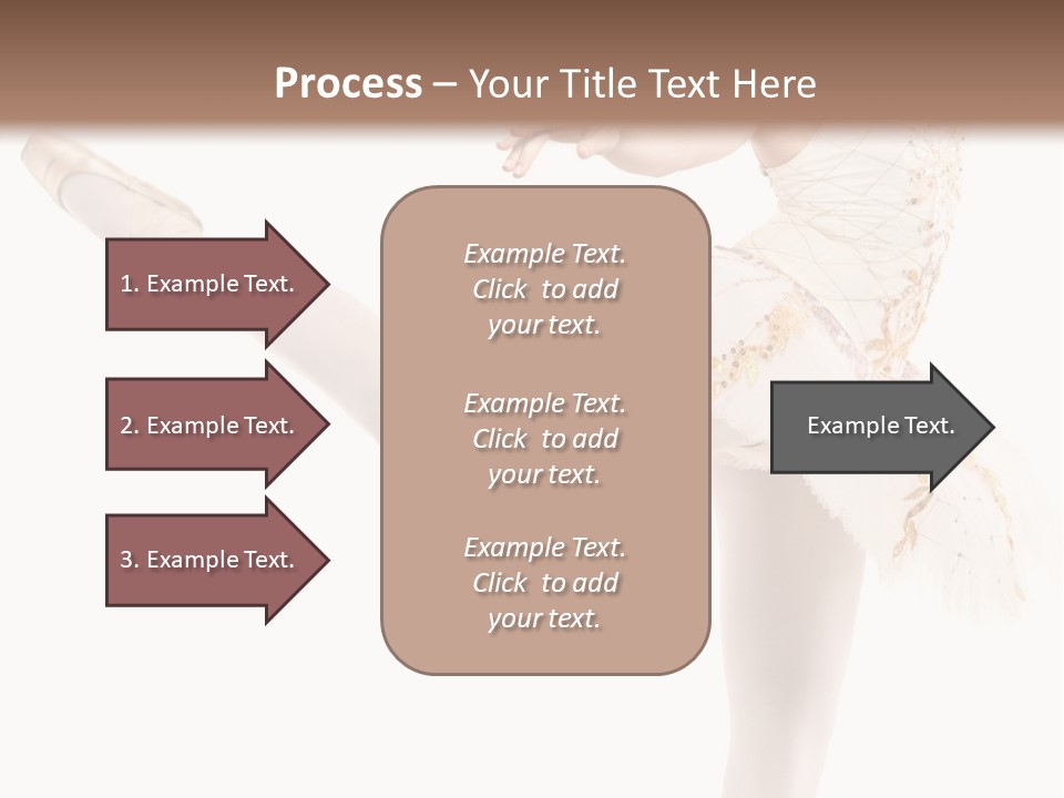 A Ballerina In A White Dress Is Posing For The Camera PowerPoint Template