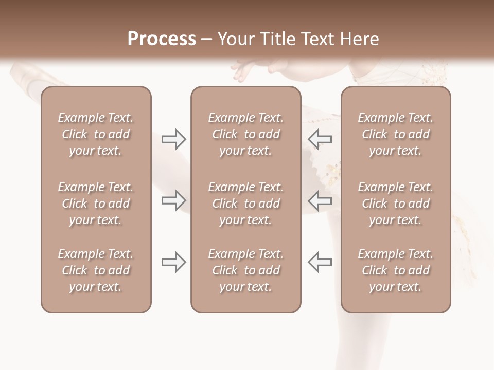 A Ballerina In A White Dress Is Posing For The Camera PowerPoint Template