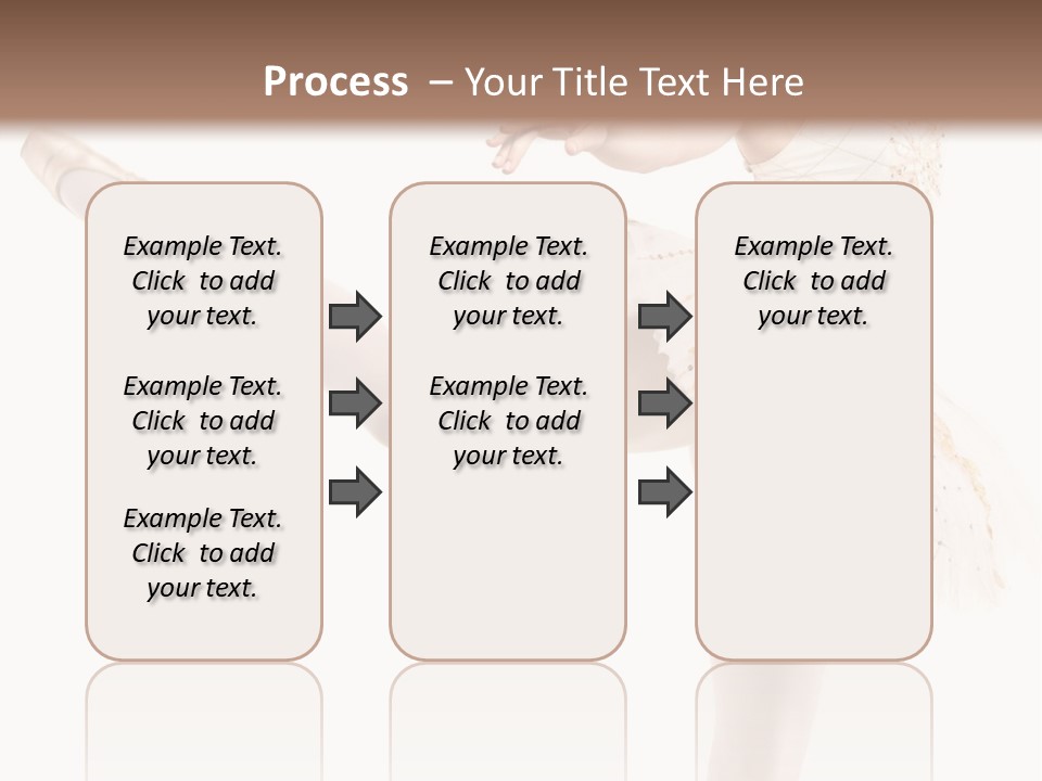 A Ballerina In A White Dress Is Posing For The Camera PowerPoint Template
