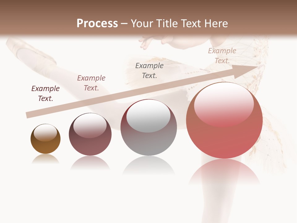 A Ballerina In A White Dress Is Posing For The Camera PowerPoint Template