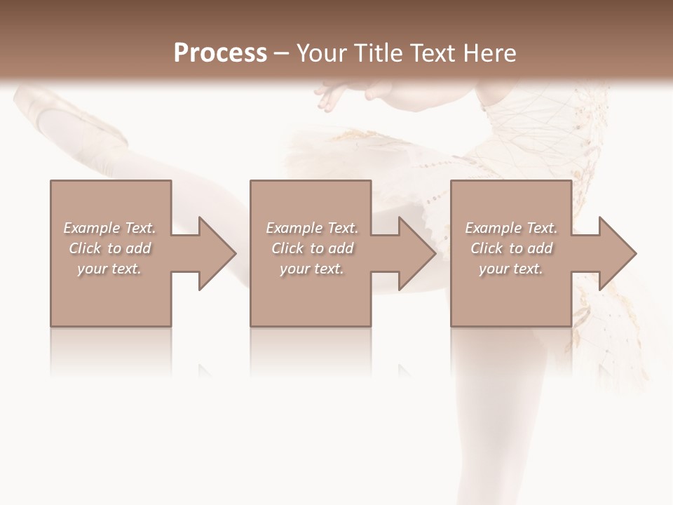 A Ballerina In A White Dress Is Posing For The Camera PowerPoint Template