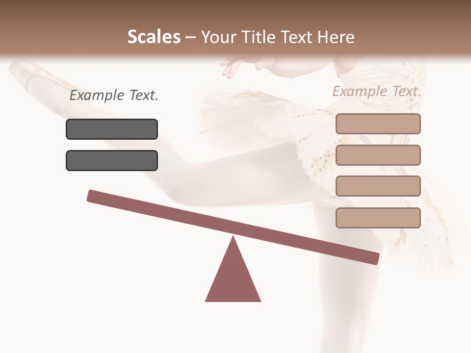 A Ballerina In A White Dress Is Posing For The Camera PowerPoint Template