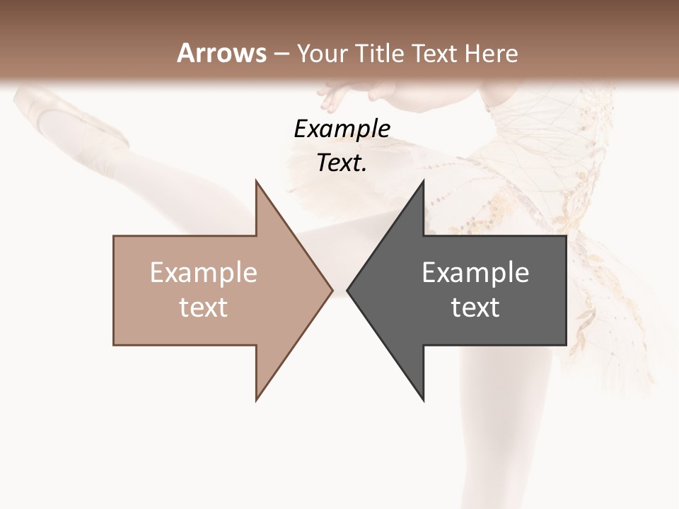 A Ballerina In A White Dress Is Posing For The Camera PowerPoint Template