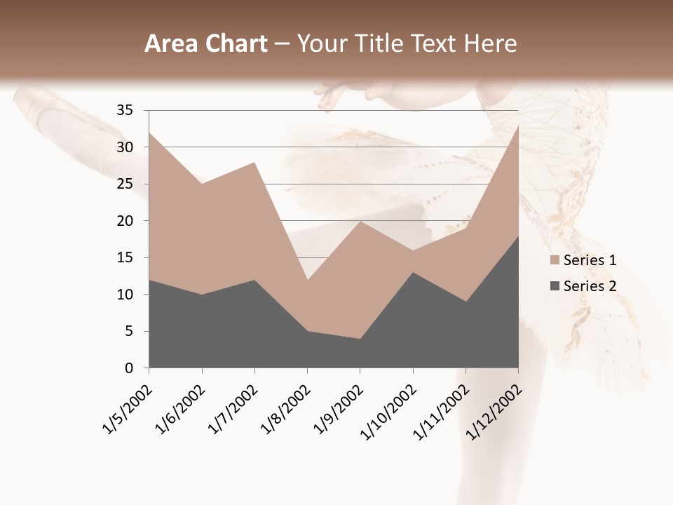 A Ballerina In A White Dress Is Posing For The Camera PowerPoint Template