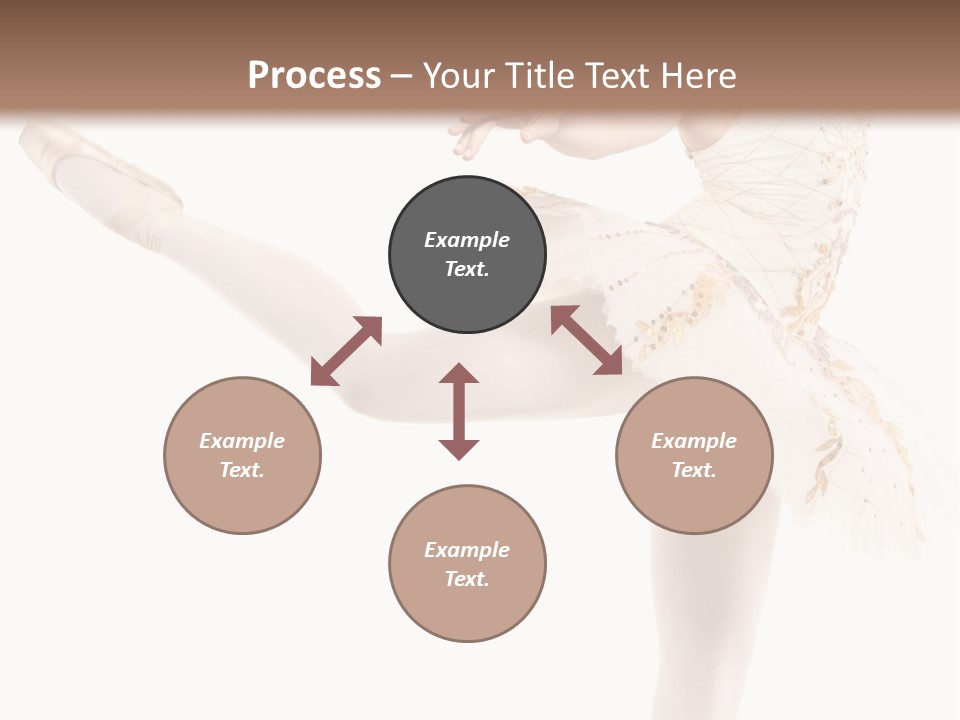 A Ballerina In A White Dress Is Posing For The Camera PowerPoint Template