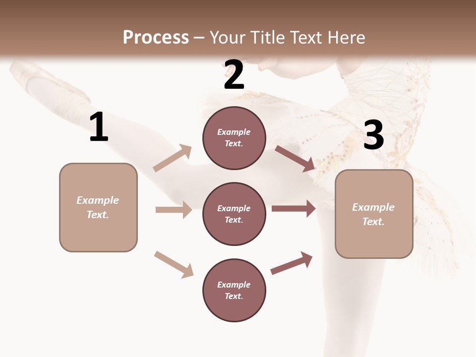 A Ballerina In A White Dress Is Posing For The Camera PowerPoint Template
