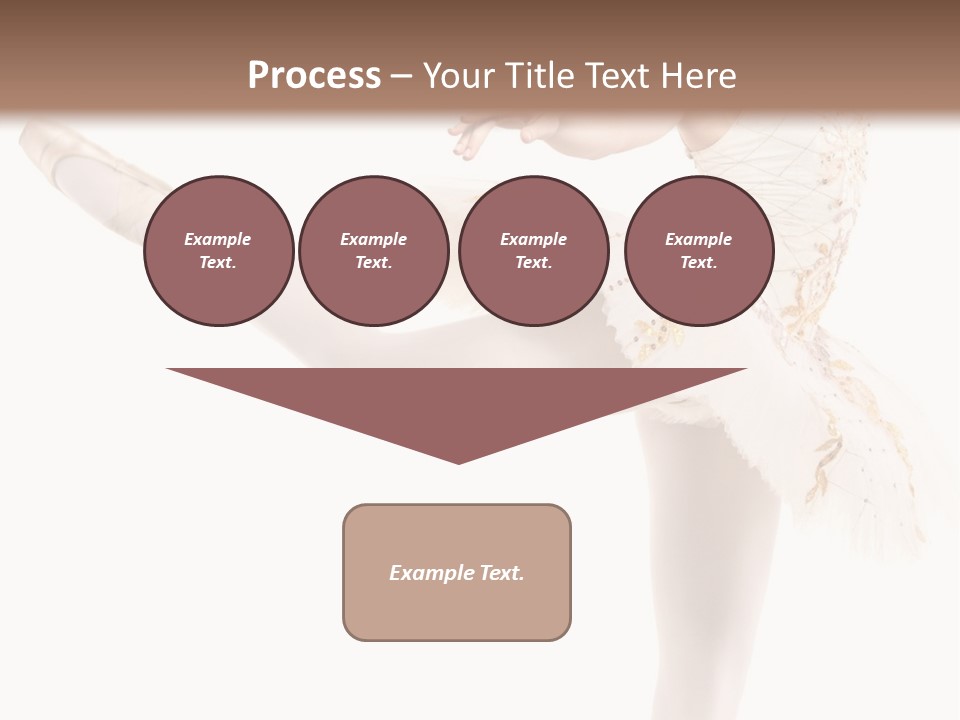 A Ballerina In A White Dress Is Posing For The Camera PowerPoint Template