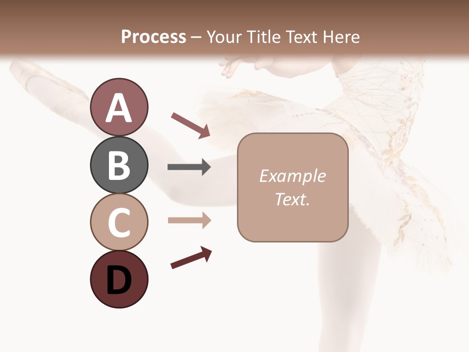 A Ballerina In A White Dress Is Posing For The Camera PowerPoint Template