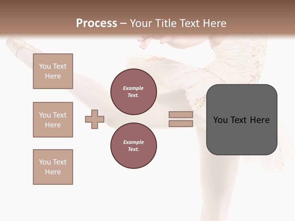 A Ballerina In A White Dress Is Posing For The Camera PowerPoint Template