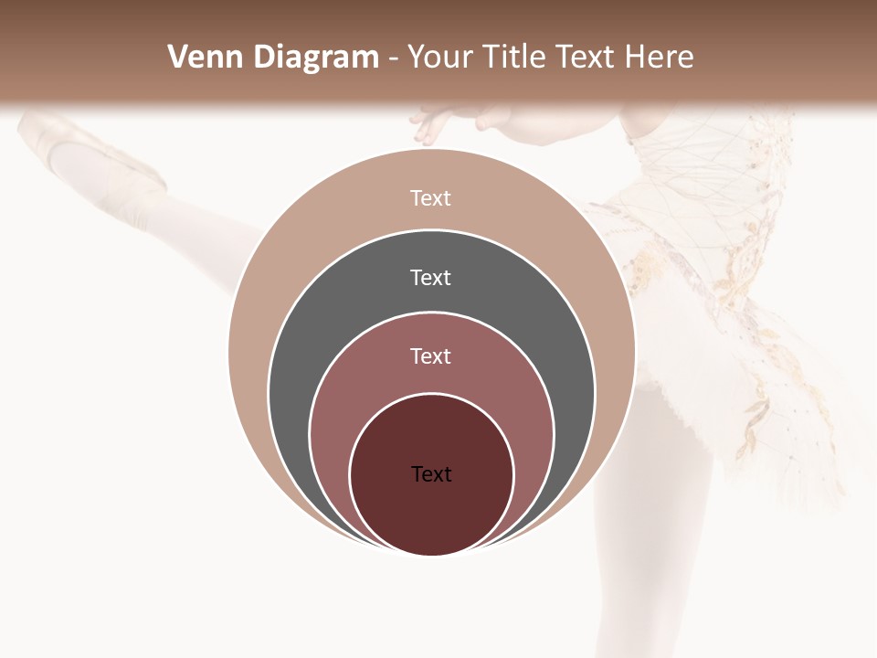 A Ballerina In A White Dress Is Posing For The Camera PowerPoint Template