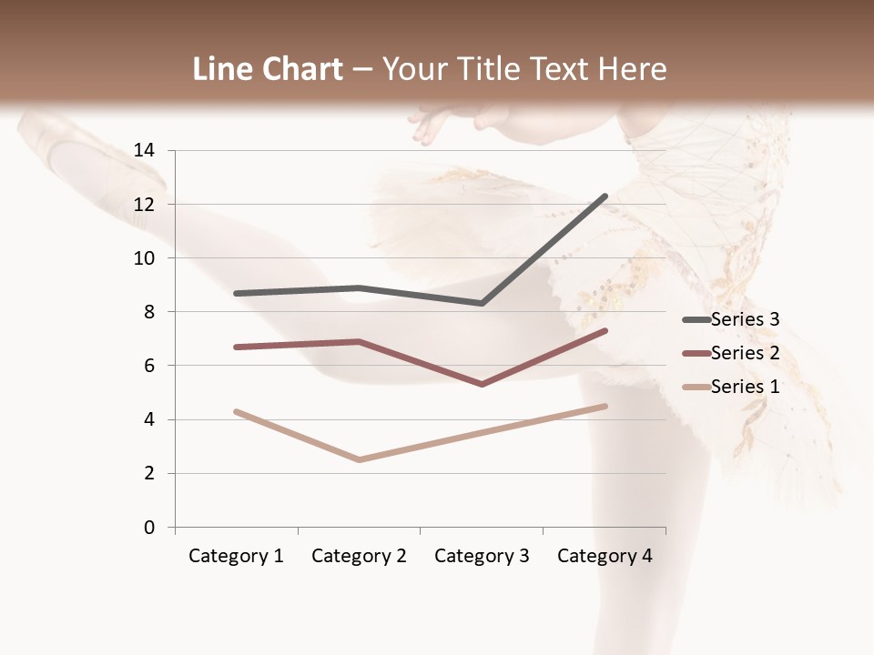A Ballerina In A White Dress Is Posing For The Camera PowerPoint Template