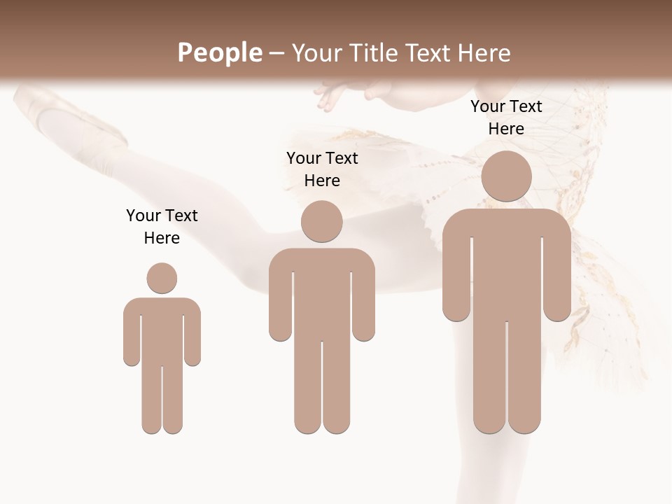 A Ballerina In A White Dress Is Posing For The Camera PowerPoint Template