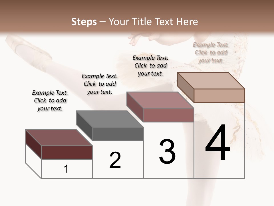 A Ballerina In A White Dress Is Posing For The Camera PowerPoint Template