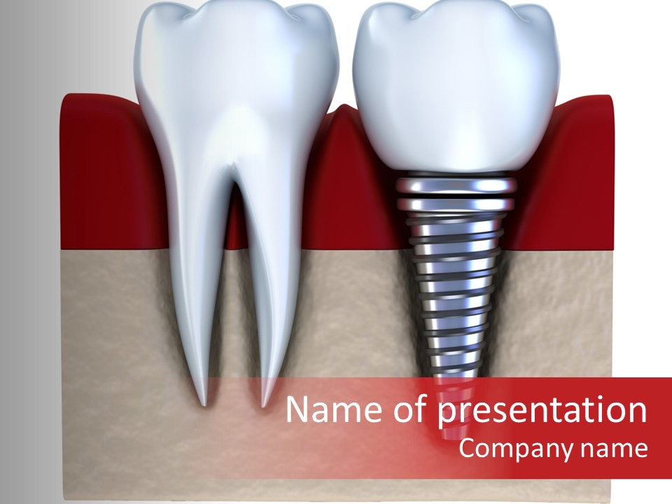 Closeup Dental Close PowerPoint Template