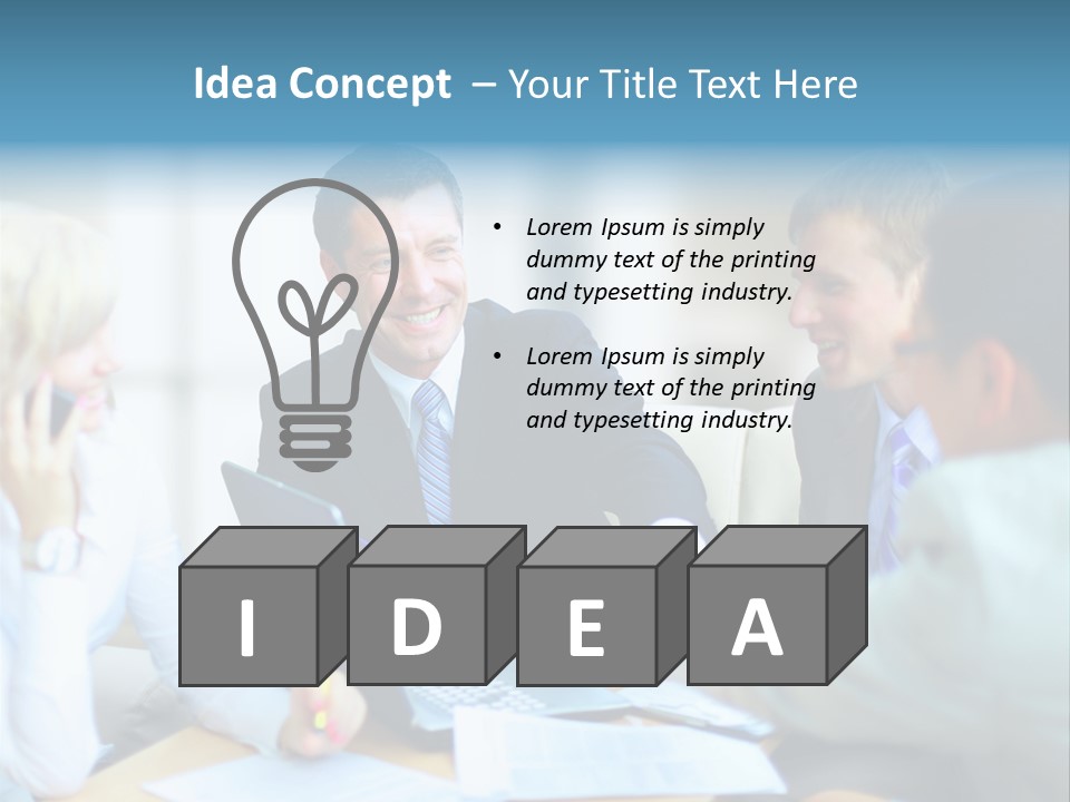 Corporate Unanimous Pile PowerPoint Template