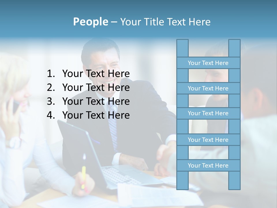Corporate Unanimous Pile PowerPoint Template