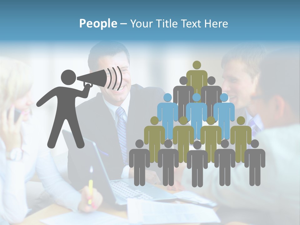 Corporate Unanimous Pile PowerPoint Template
