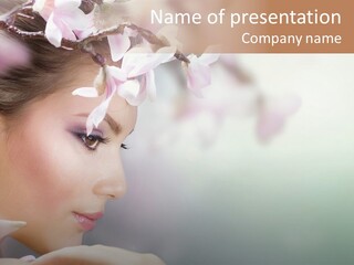 Dreams Spring Woman PowerPoint Template