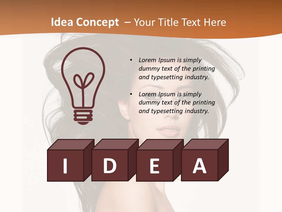 Space Hairstyle Long PowerPoint Template