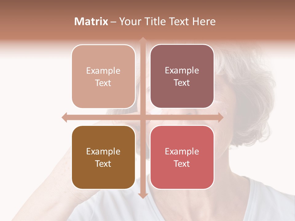 An Older Woman Holding A Cream On Her Face PowerPoint Template