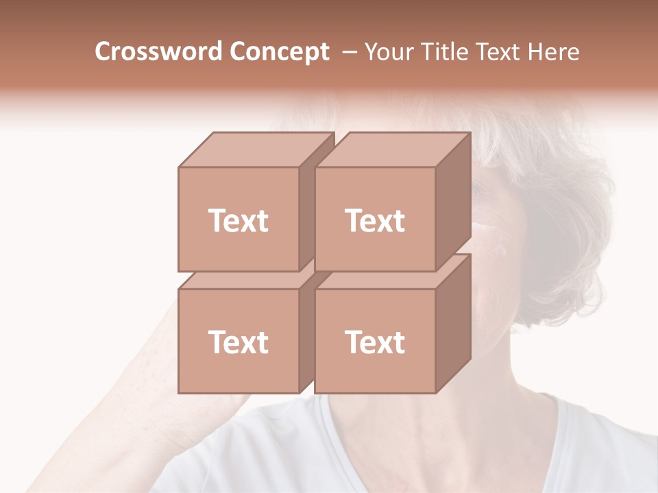 An Older Woman Holding A Cream On Her Face PowerPoint Template