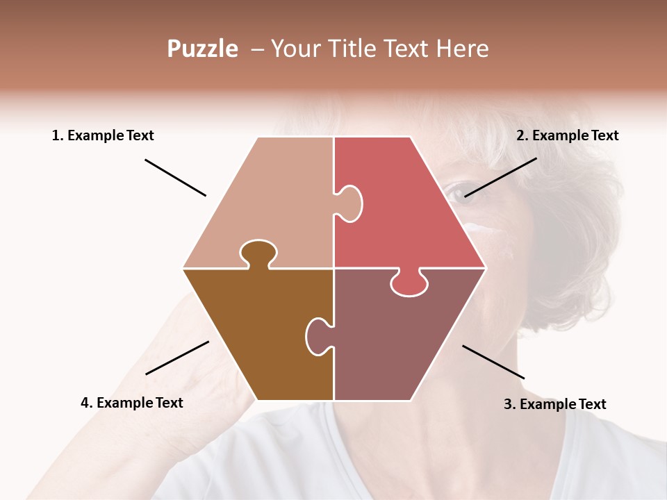 An Older Woman Holding A Cream On Her Face PowerPoint Template