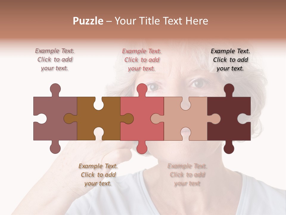 An Older Woman Holding A Cream On Her Face PowerPoint Template