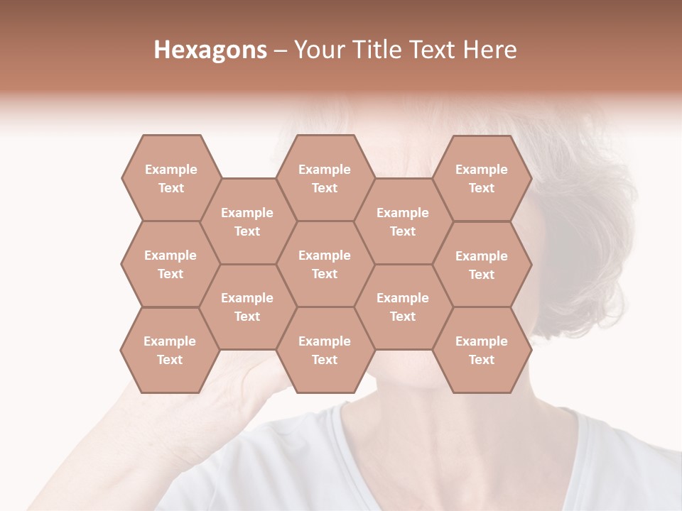 An Older Woman Holding A Cream On Her Face PowerPoint Template