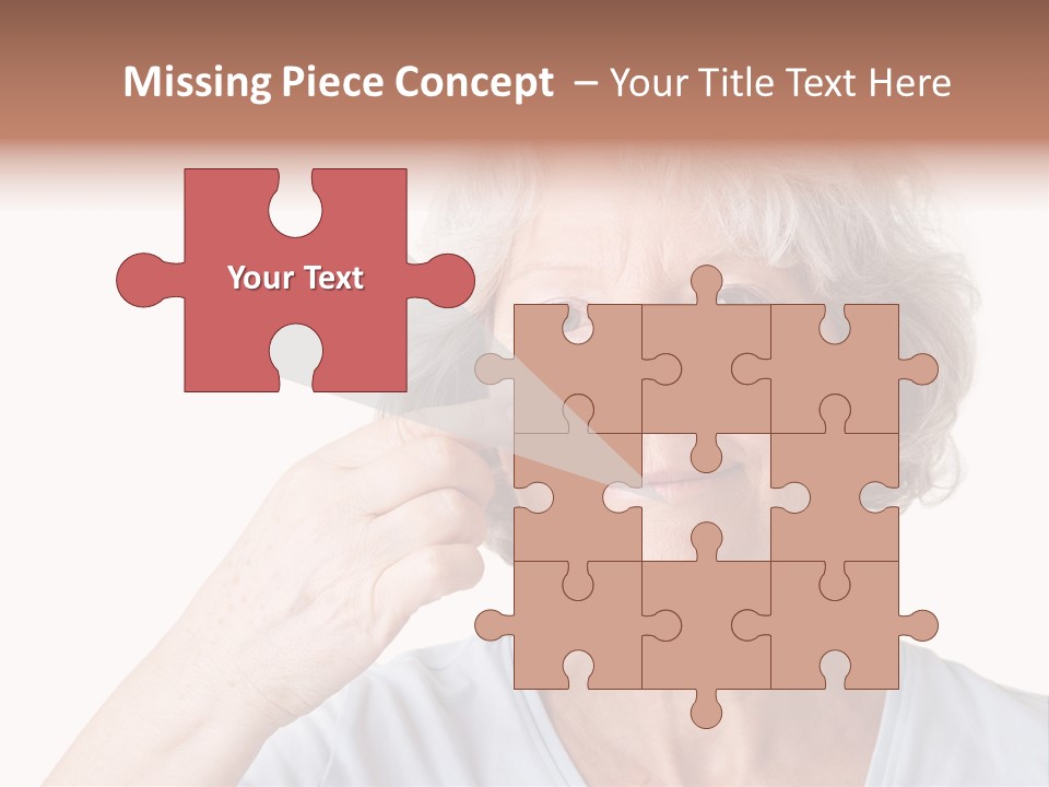 An Older Woman Holding A Cream On Her Face PowerPoint Template