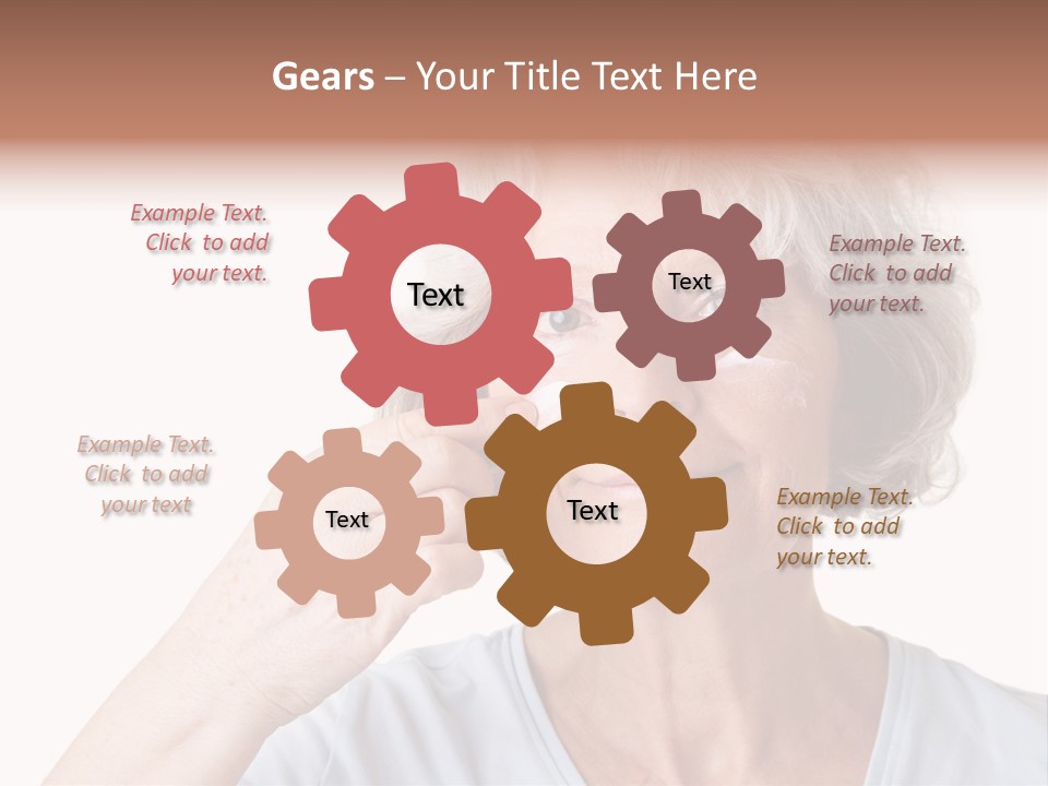 An Older Woman Holding A Cream On Her Face PowerPoint Template