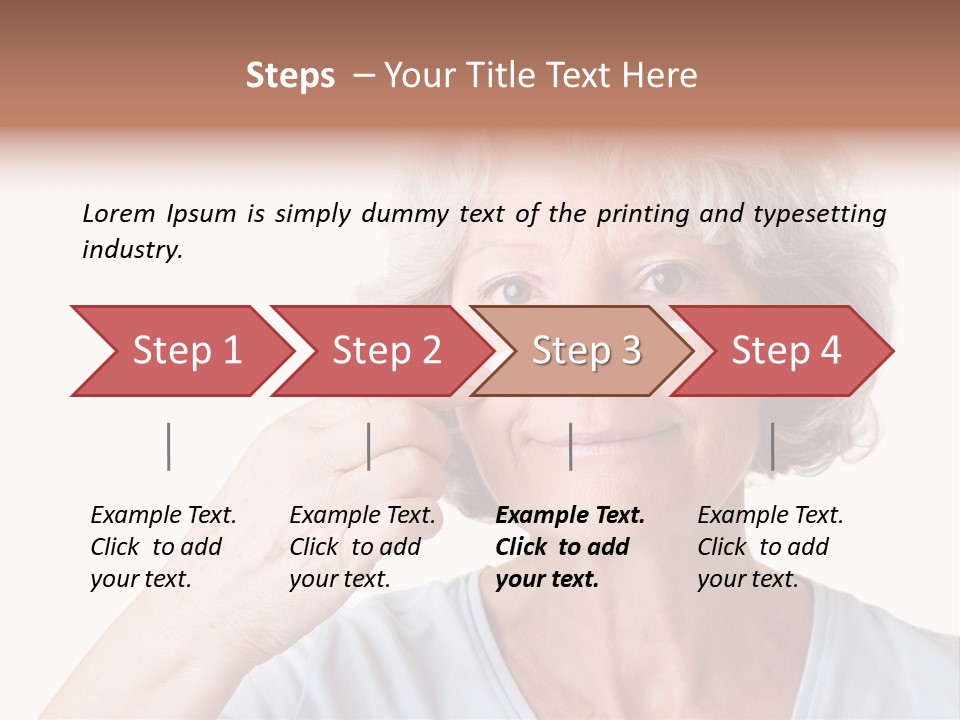An Older Woman Holding A Cream On Her Face PowerPoint Template
