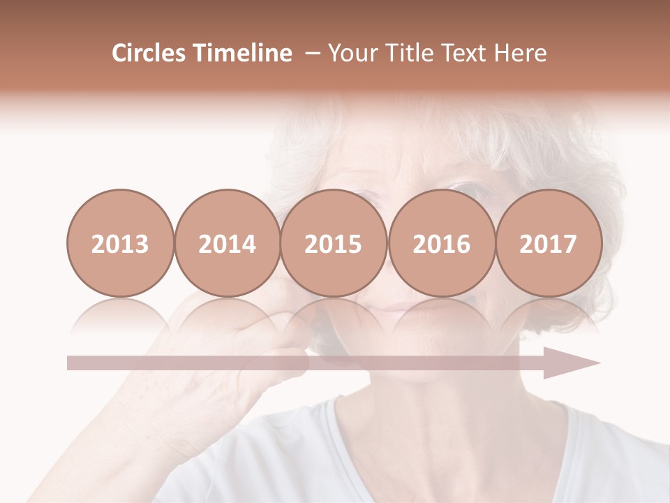 An Older Woman Holding A Cream On Her Face PowerPoint Template