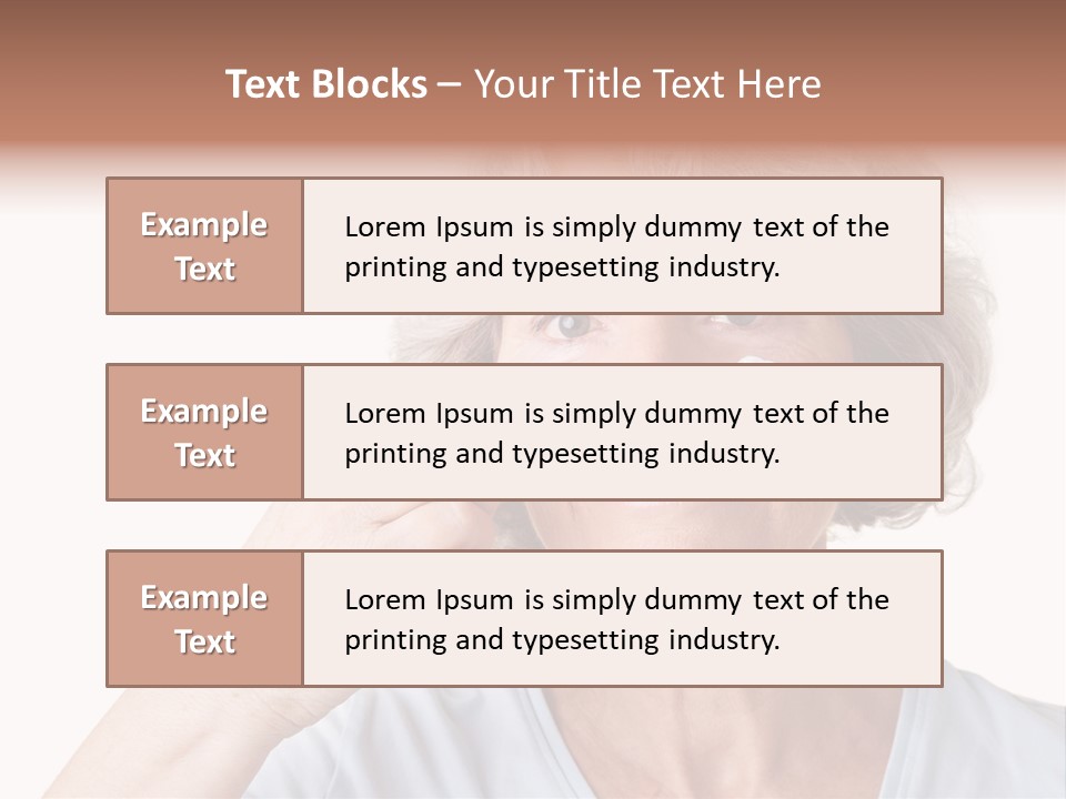 An Older Woman Holding A Cream On Her Face PowerPoint Template