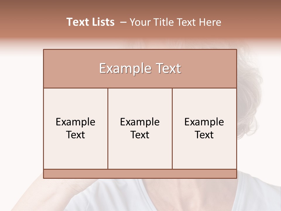 An Older Woman Holding A Cream On Her Face PowerPoint Template