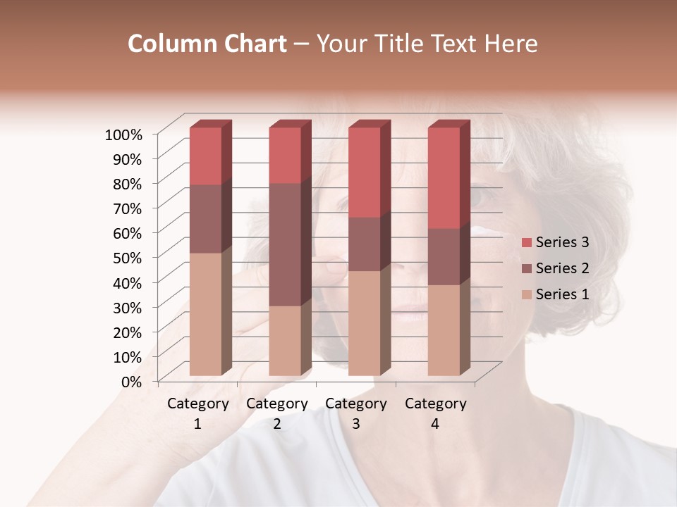 An Older Woman Holding A Cream On Her Face PowerPoint Template