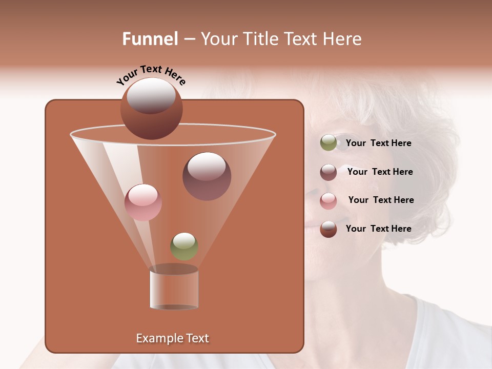 An Older Woman Holding A Cream On Her Face PowerPoint Template