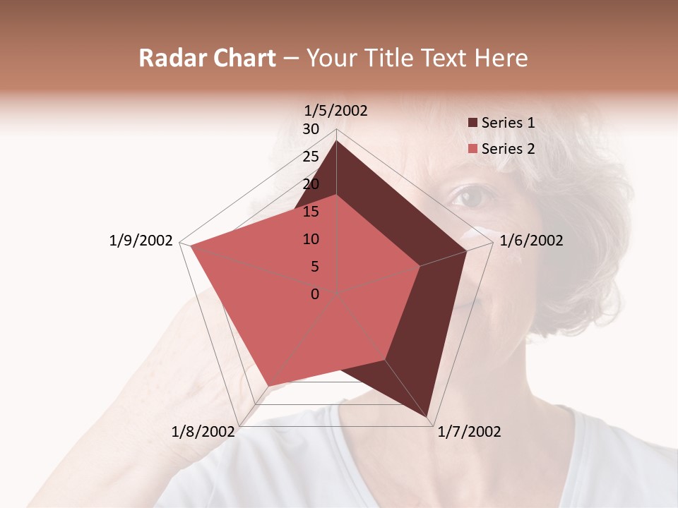 An Older Woman Holding A Cream On Her Face PowerPoint Template