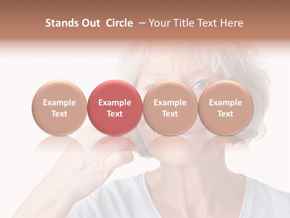 An Older Woman Holding A Cream On Her Face PowerPoint Template
