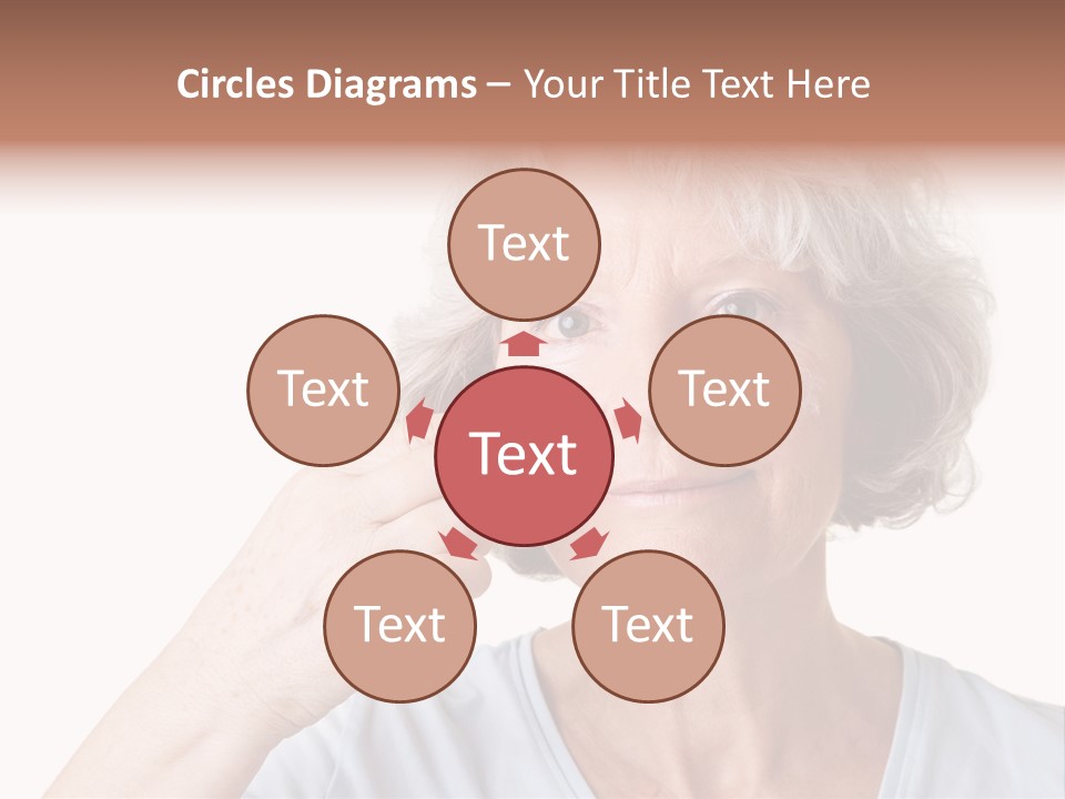 An Older Woman Holding A Cream On Her Face PowerPoint Template