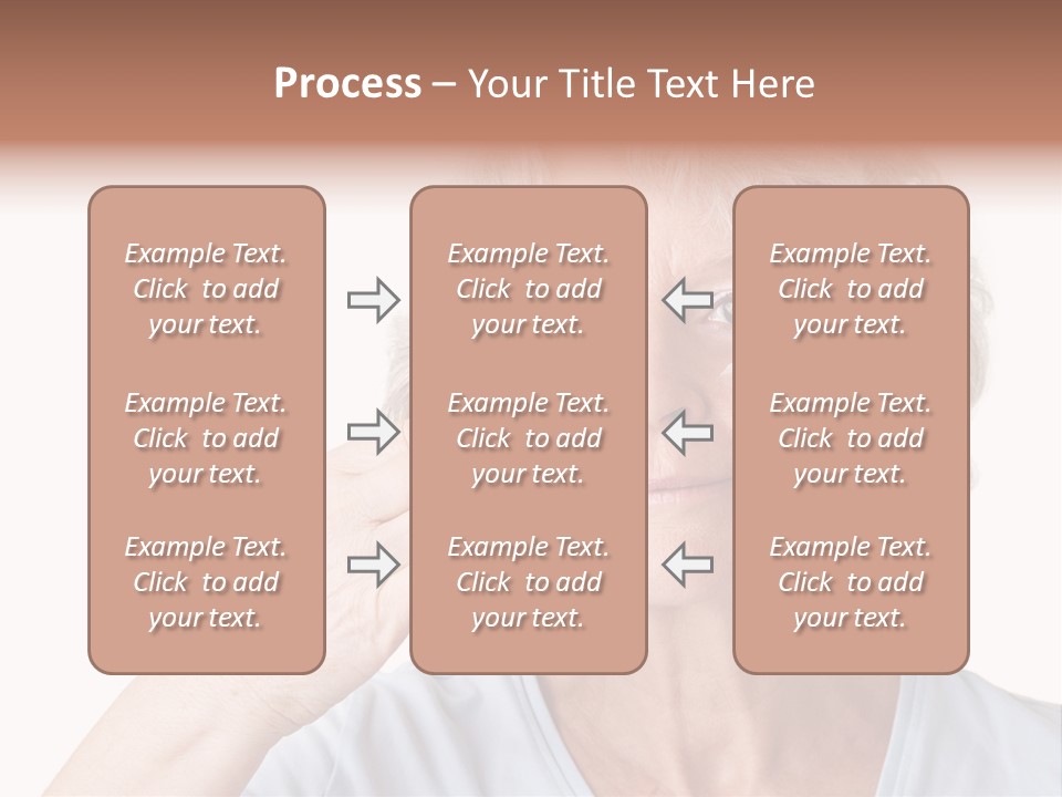 An Older Woman Holding A Cream On Her Face PowerPoint Template