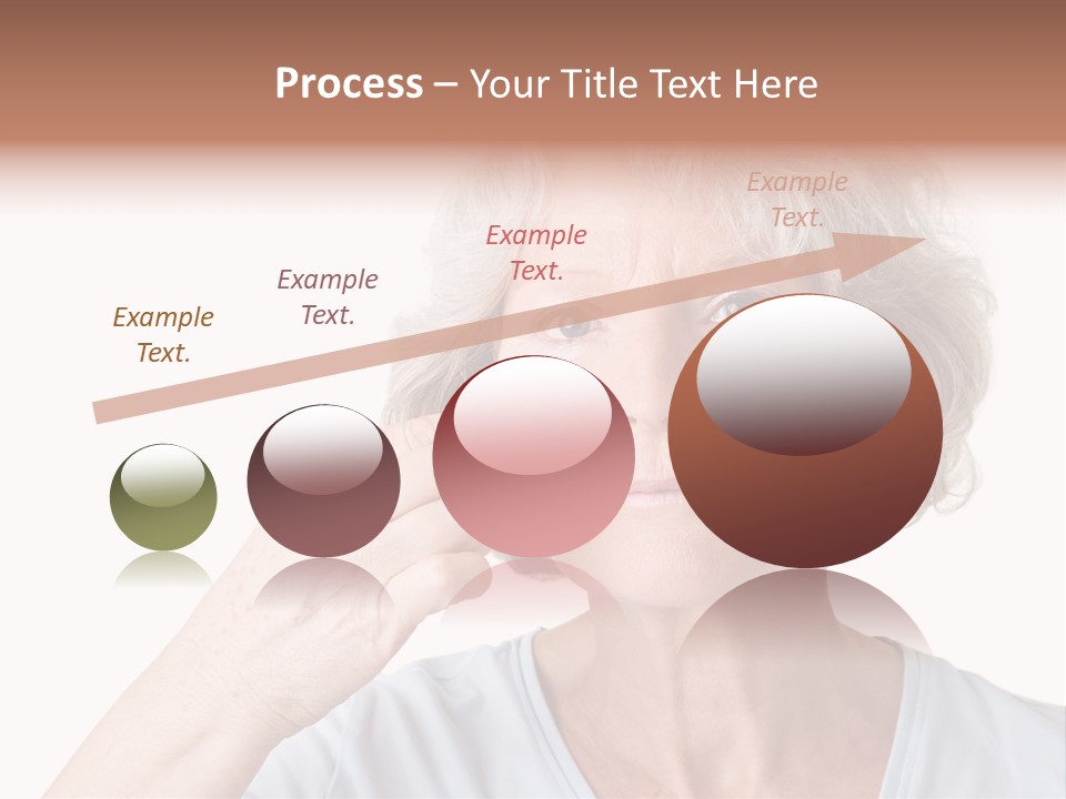 An Older Woman Holding A Cream On Her Face PowerPoint Template